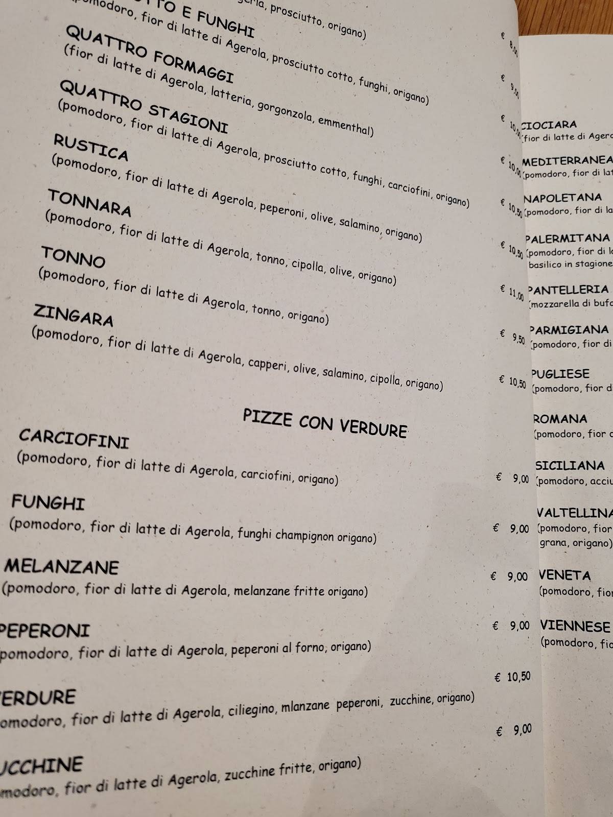Menu di "Al Ritrovo" Ristorante Pizzeria 