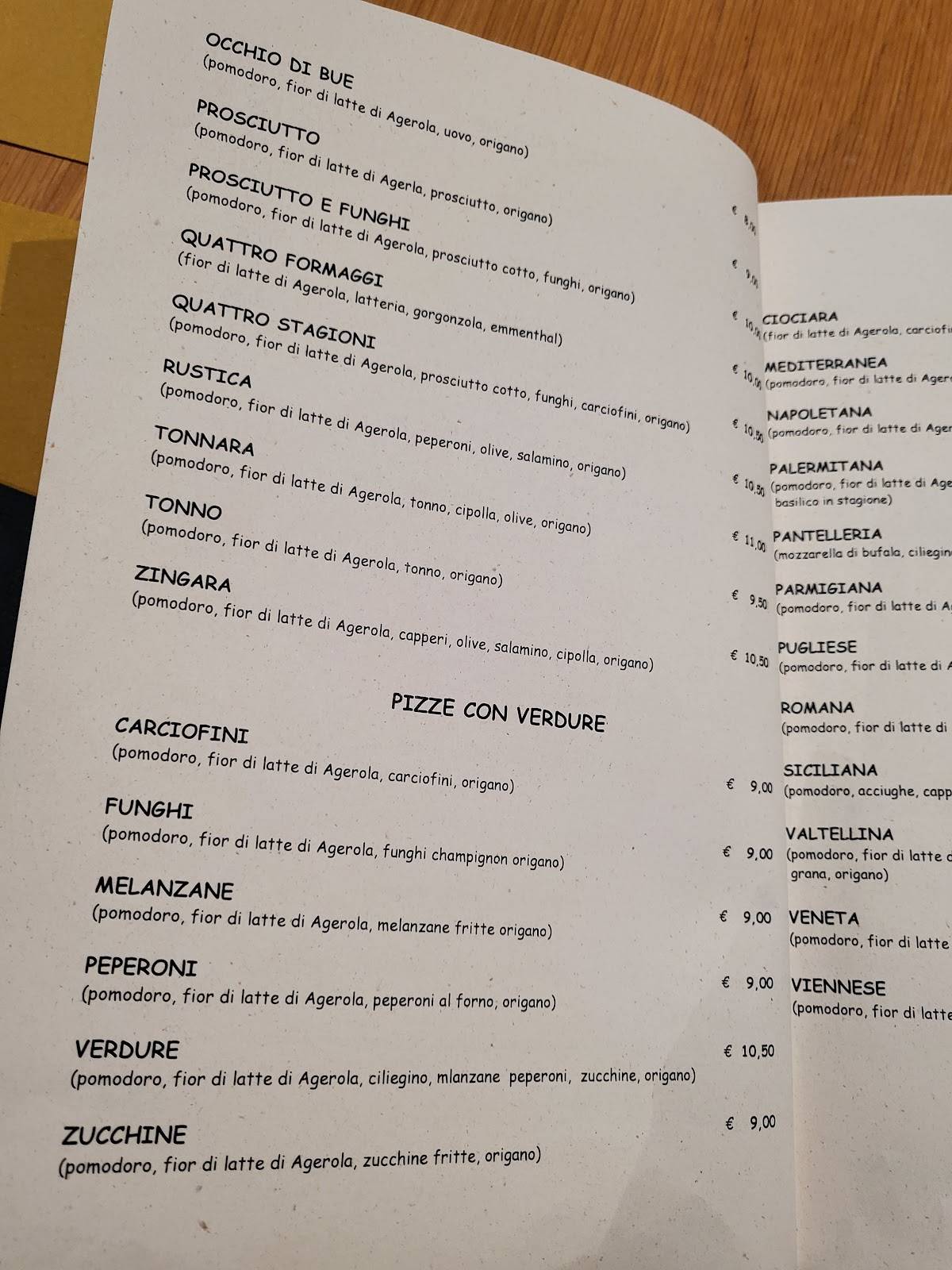 Menu di "Al Ritrovo" Ristorante Pizzeria 