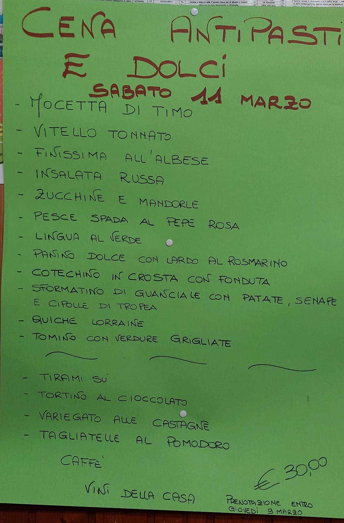Menu di Albergo Ristorante Setugrino 