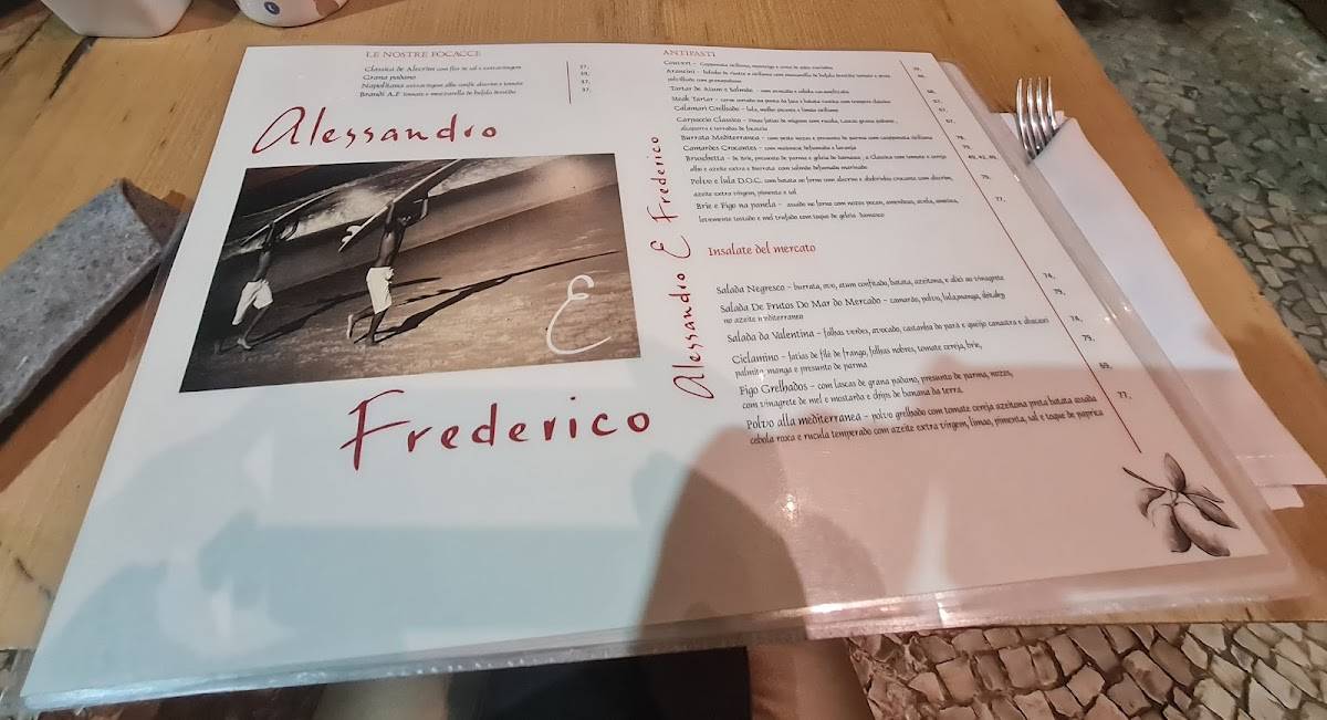 Alessandro & Frederico Restaurante cardápio