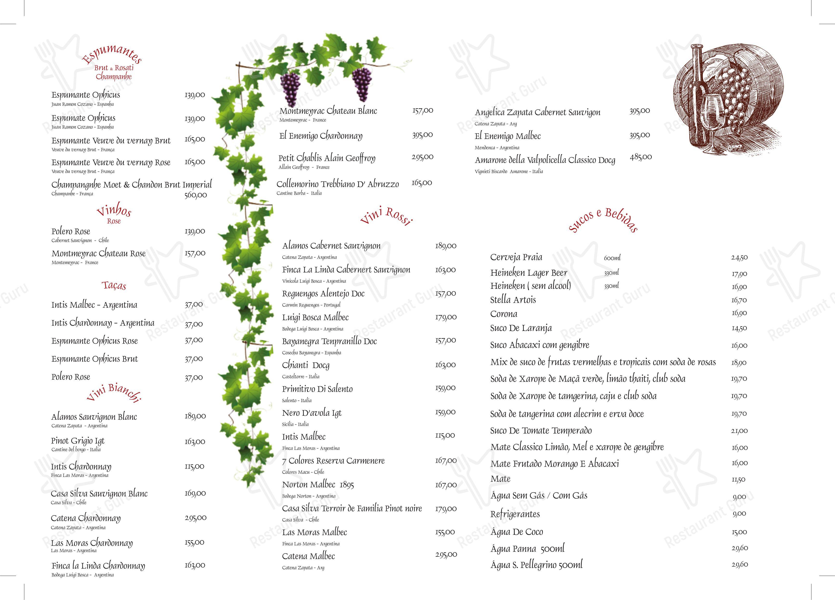 Основное меню para Alessandro & Frederico Restaurante em Rio de Janeiro