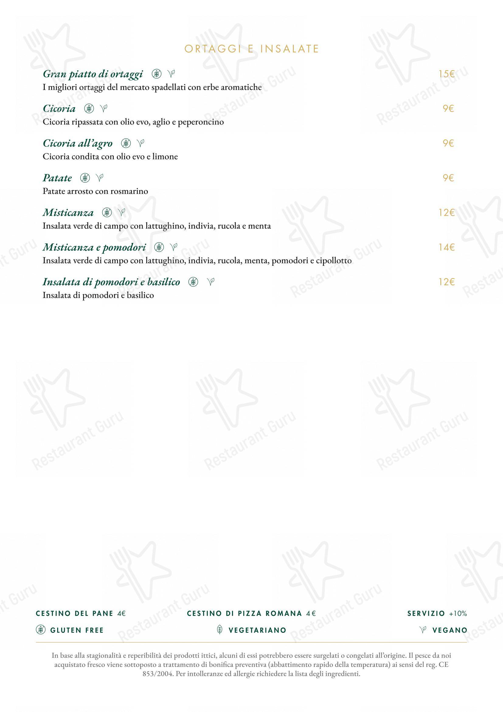 Коктейльная карта per Ristorante Alfredo alla Scrofa in Roma