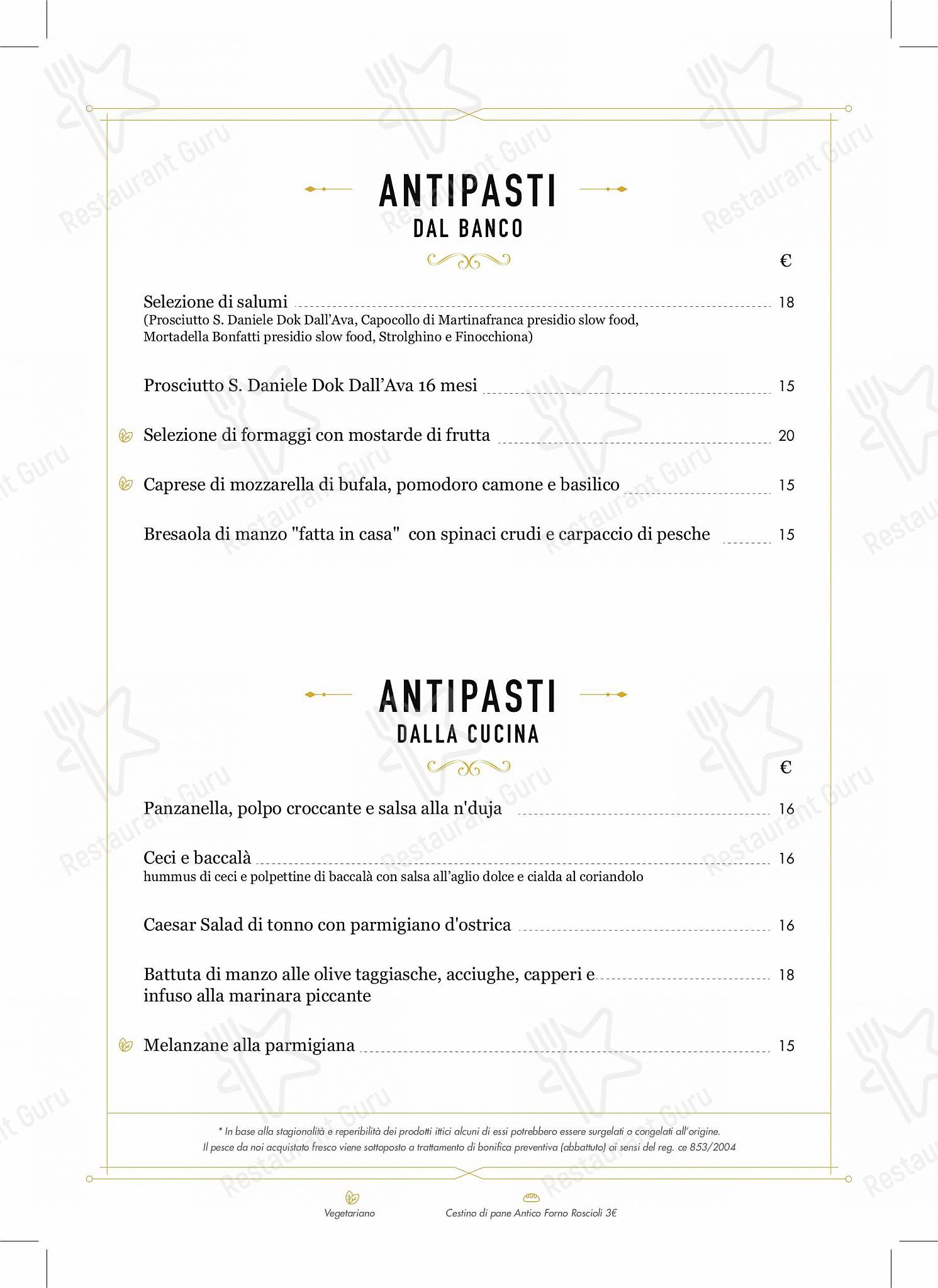 Guarda il menu di Ristorante Alfredo alla Scrofa