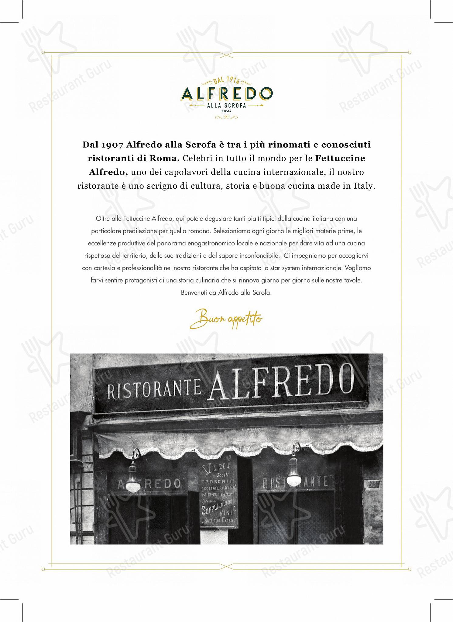 Guarda il menu di Ristorante Alfredo alla Scrofa