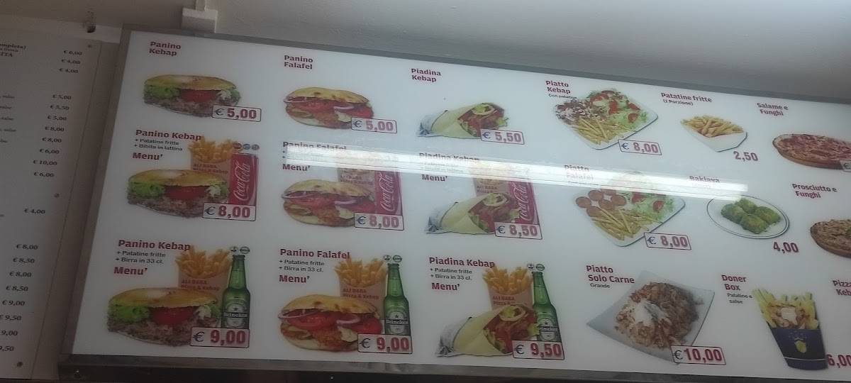 Menu di Ali baba kebap 
