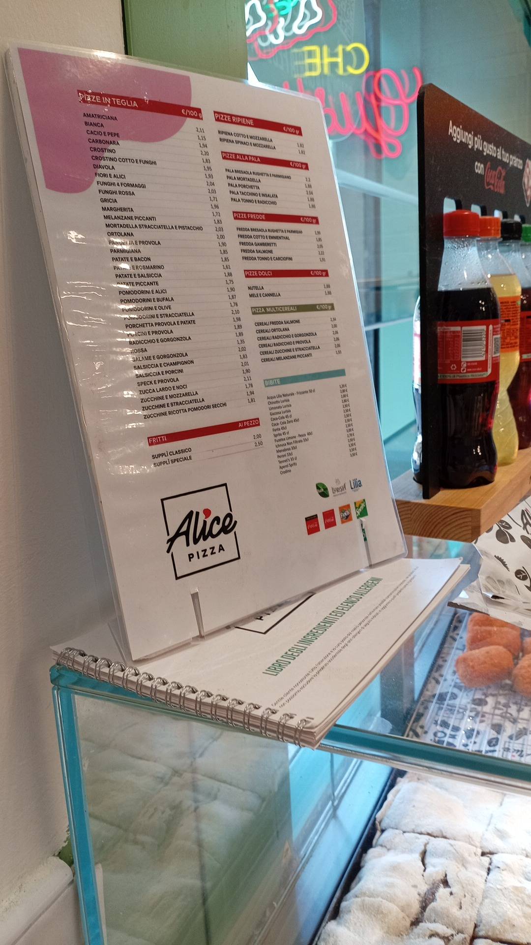 Menu di Alice Pizza 