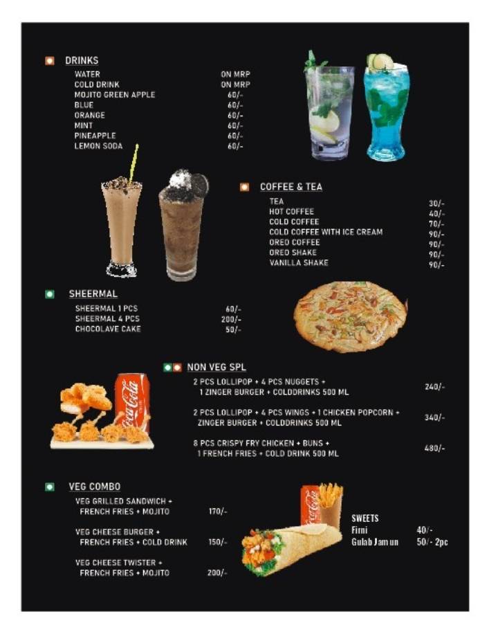 Al Baik Xpress menu