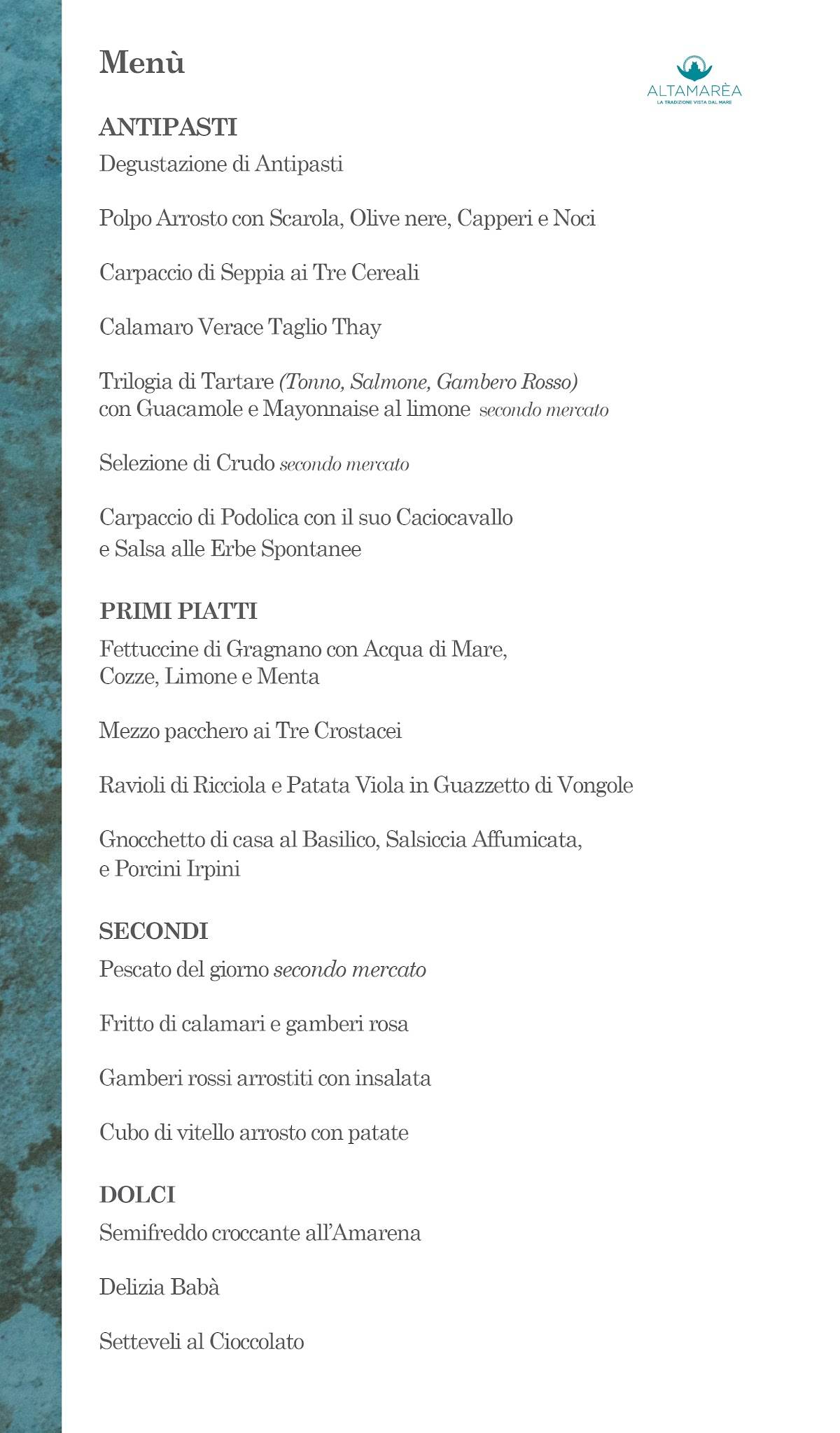 altamarea ristorante sul mare bacoli presso puntaromana