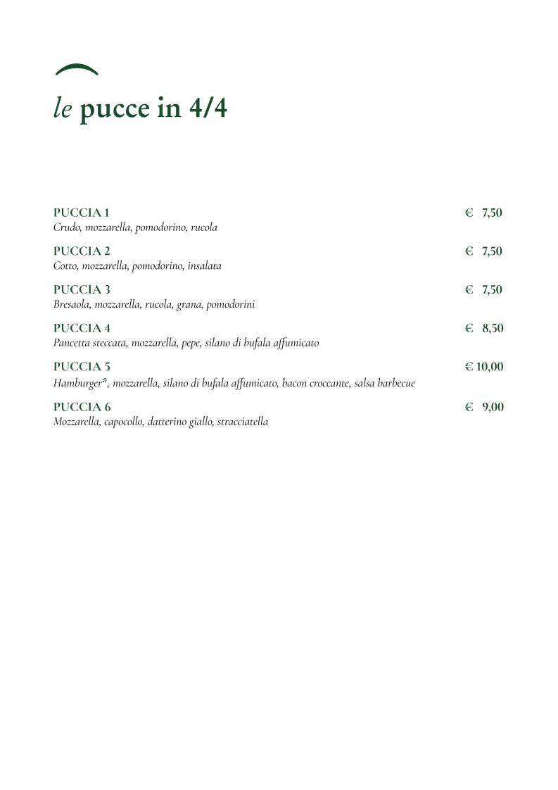 Menu di Pizzeria Vecchio Ponte 