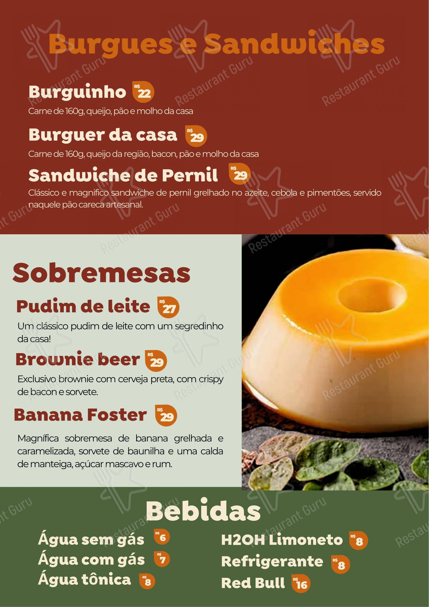 Menu para Amapá Beer Bar e Restaurante pub & bar