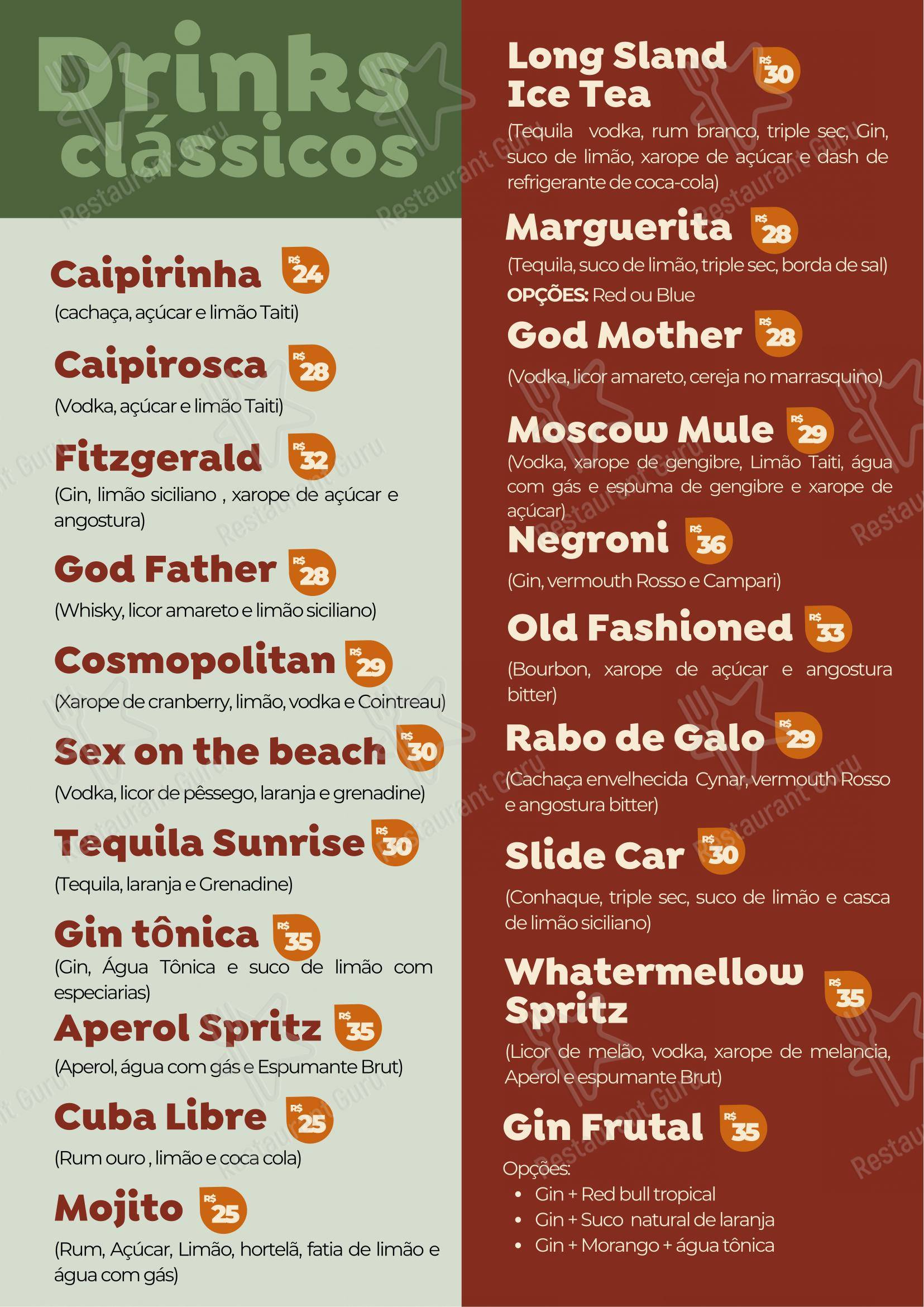 Menu para Amapá Beer Bar e Restaurante em Macapá