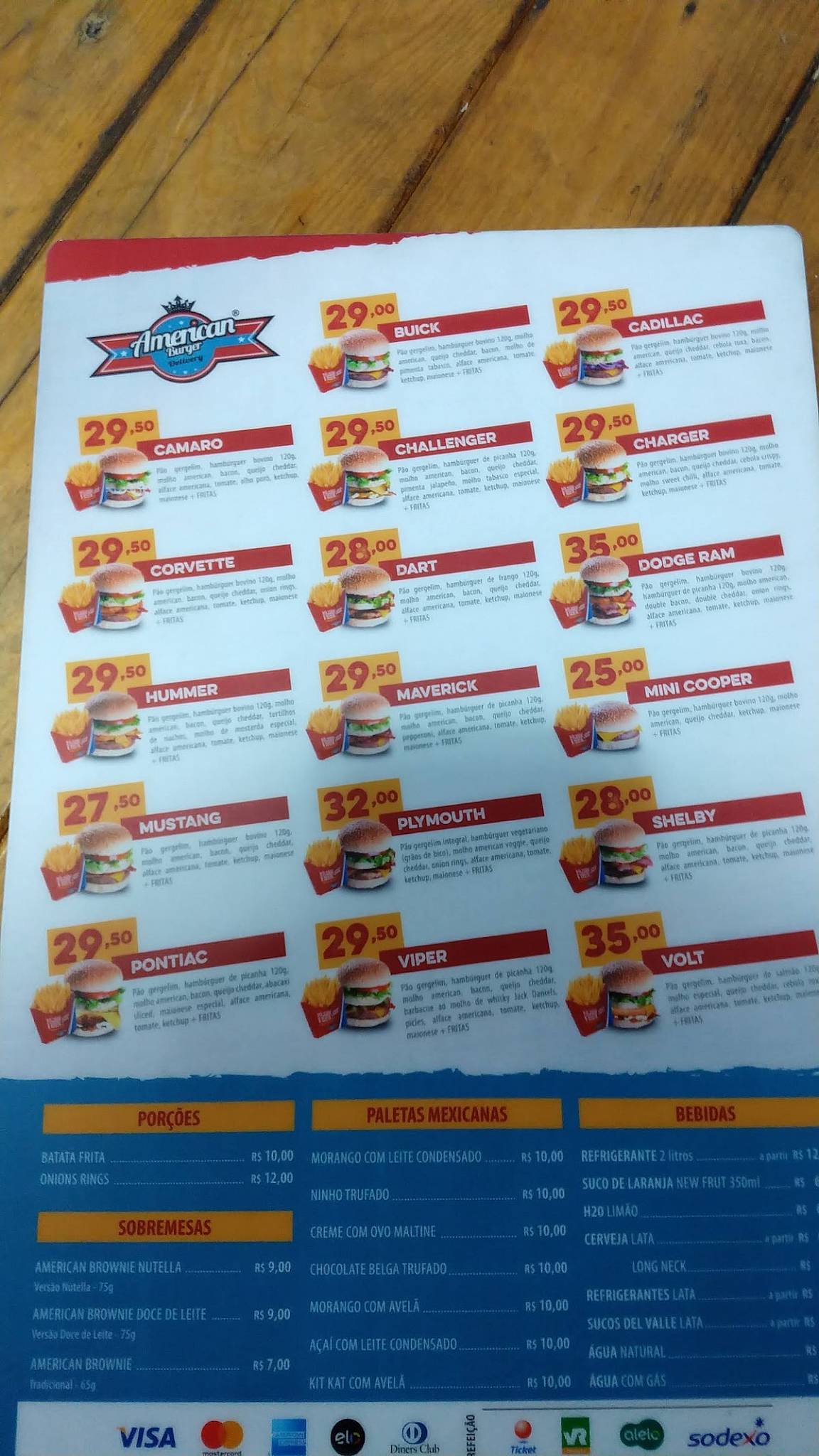 American Burger Delivery - Vila da Serra cardápio