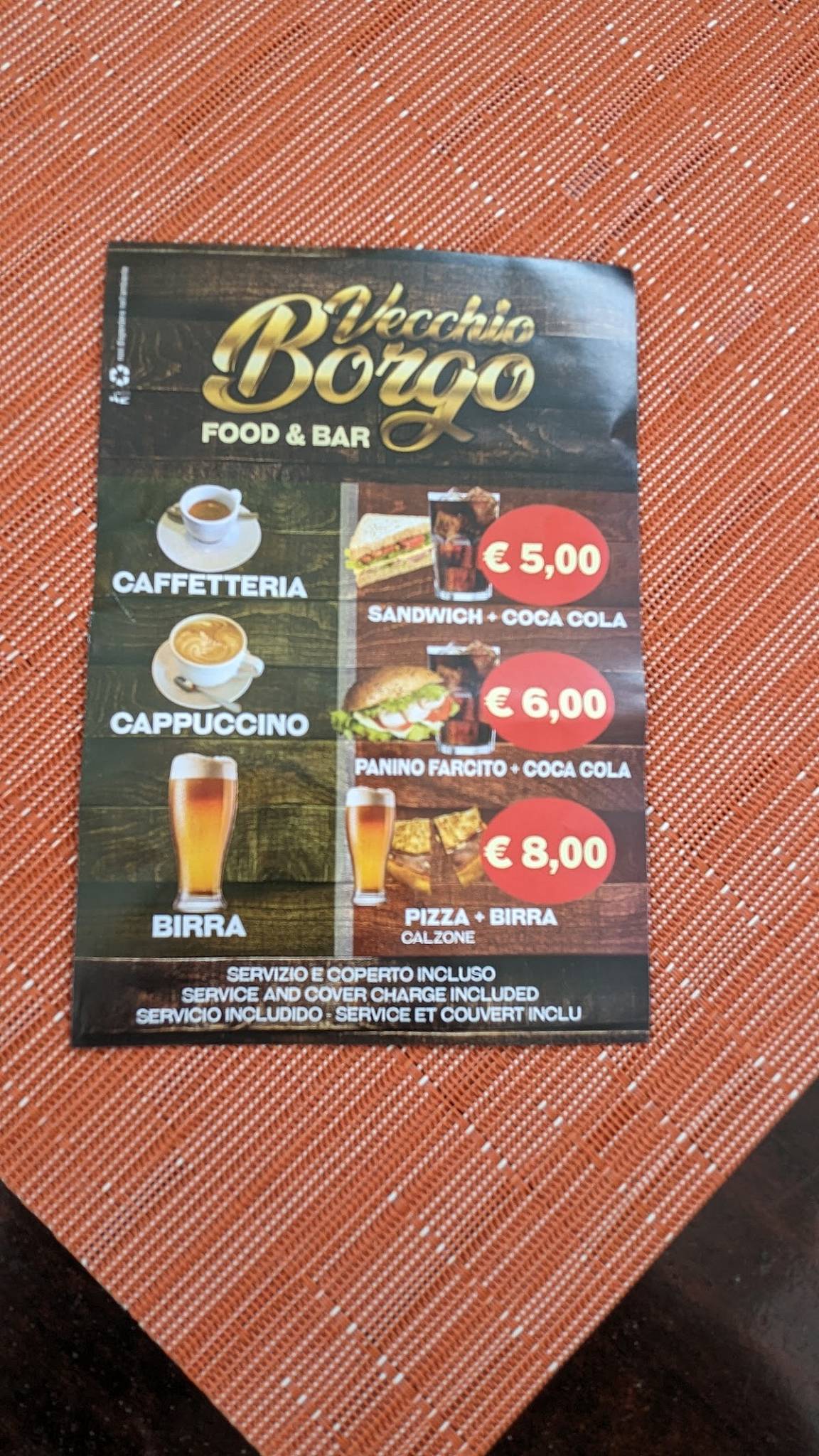 Menu di Vecchio Borgo 