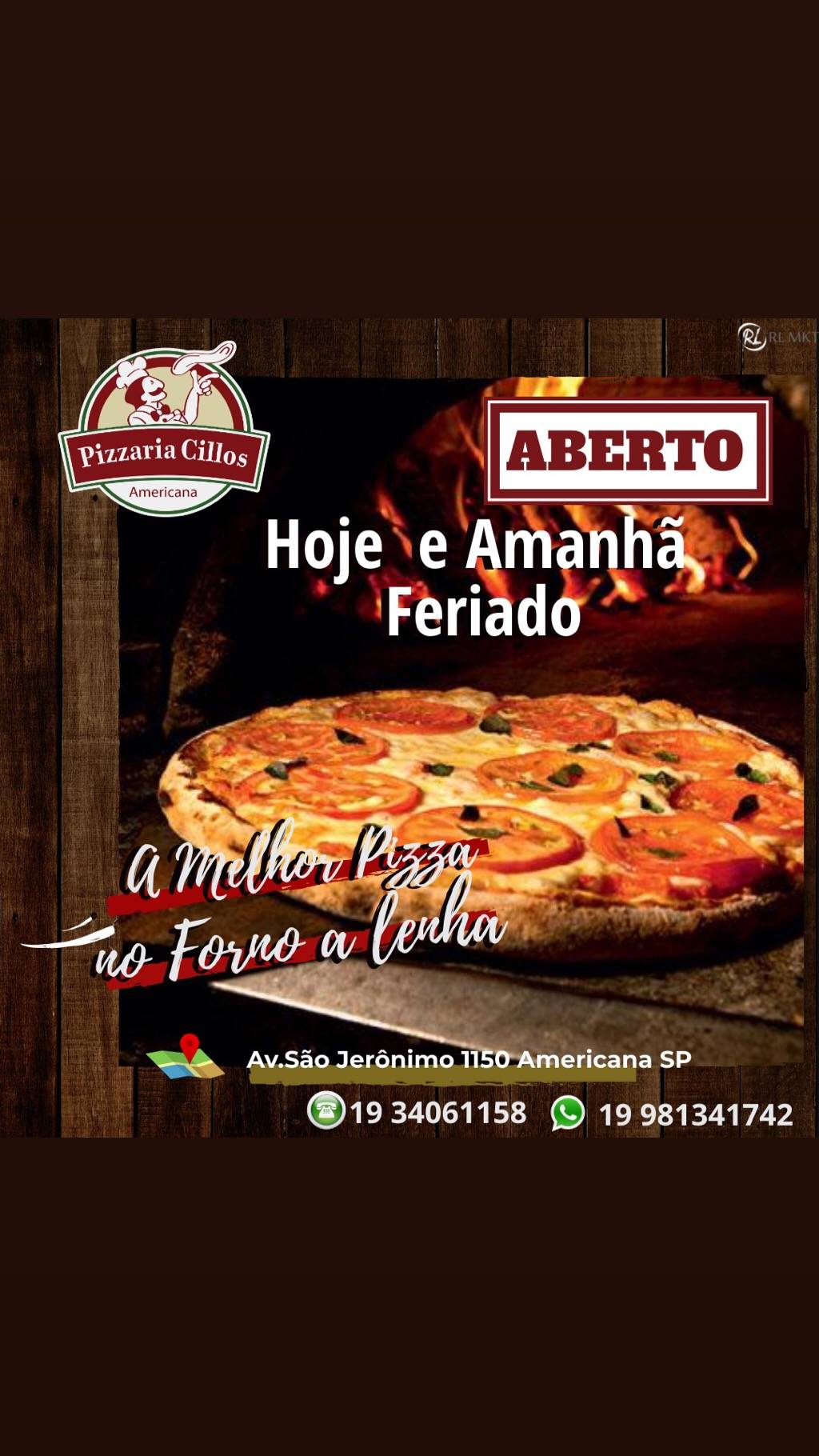 Pizzaria Cillos ll cardápio