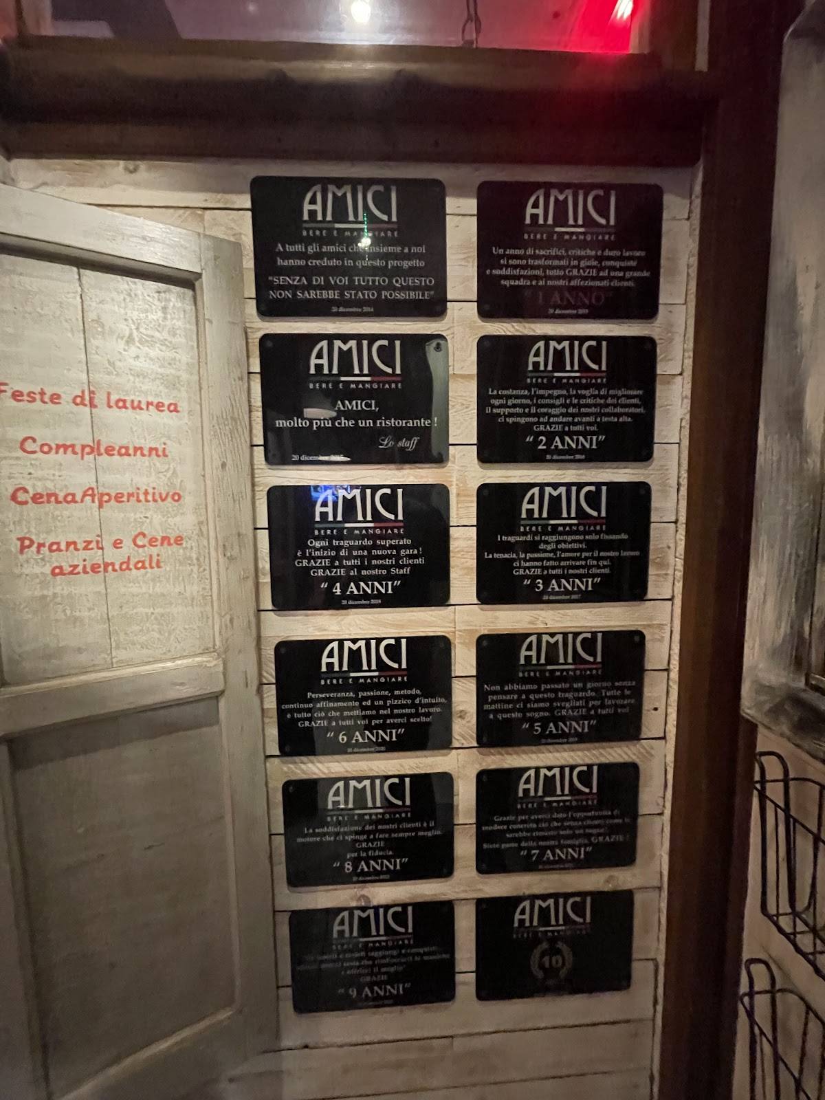Menu di Amici - Ristorante, Pizzeria 