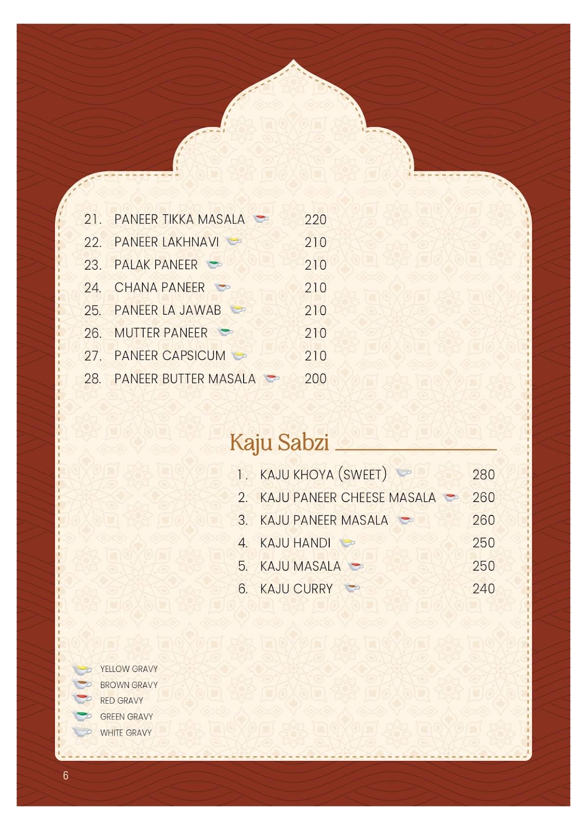 Amritsari Kulcha (Branch 2) menu