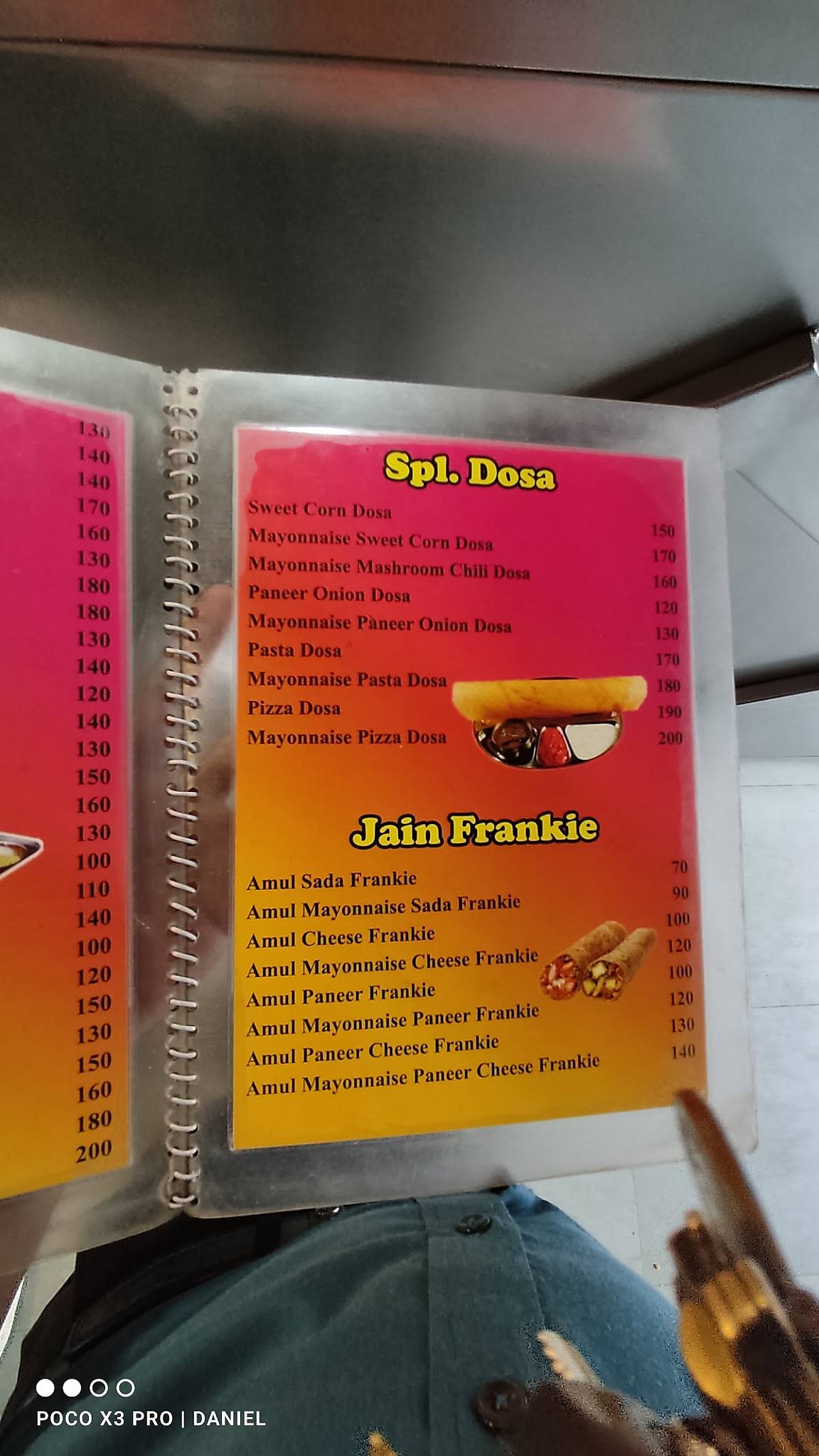 Amul Fast Food Centre menu