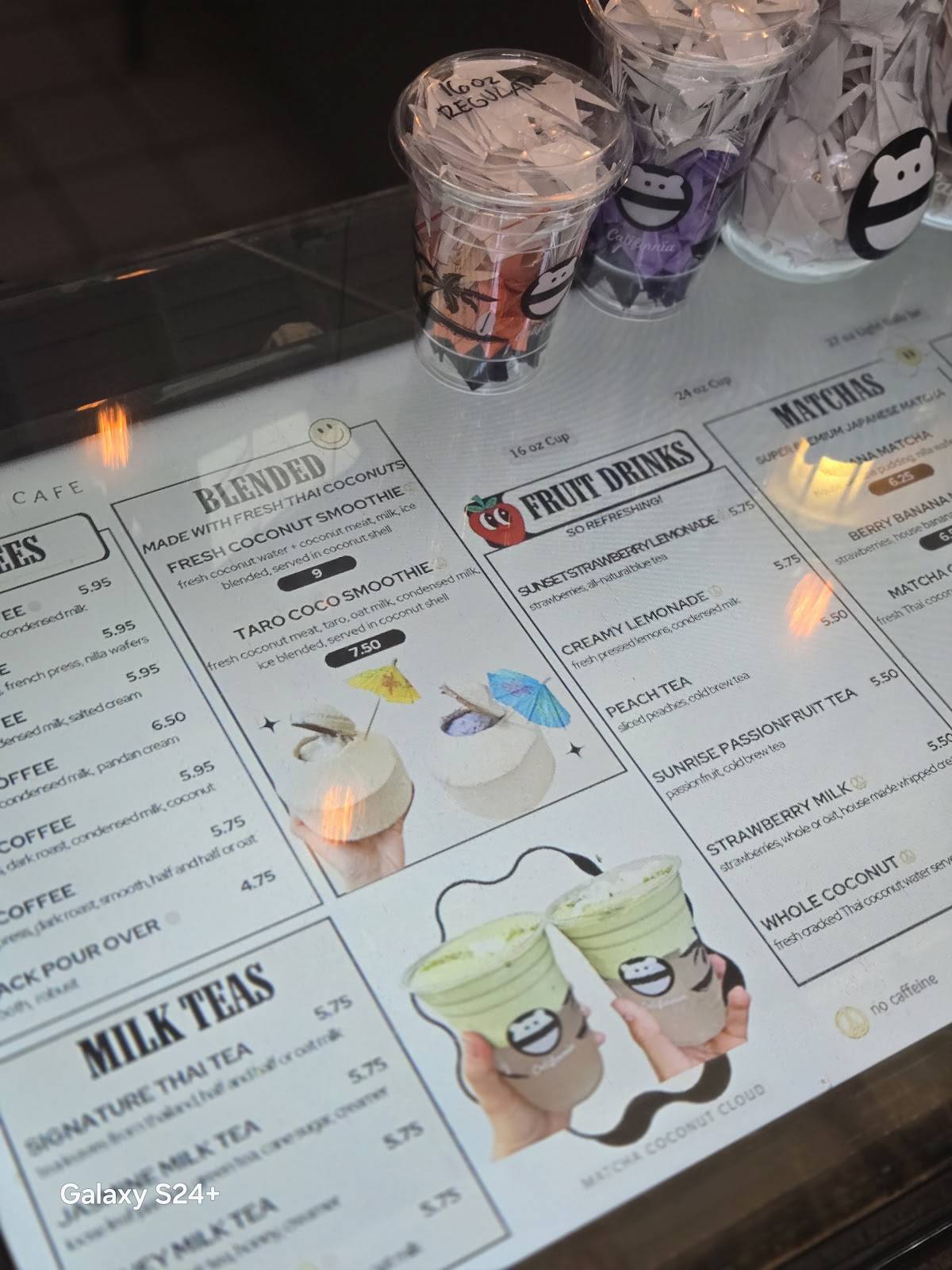 Menu at Mini Monster desserts, Anaheim