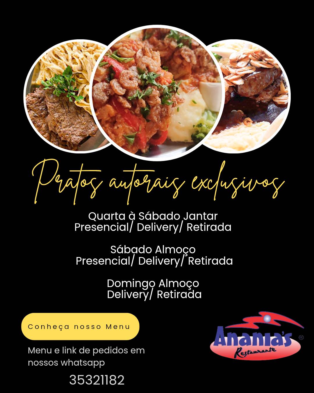 Anania's Restaurante cardápio