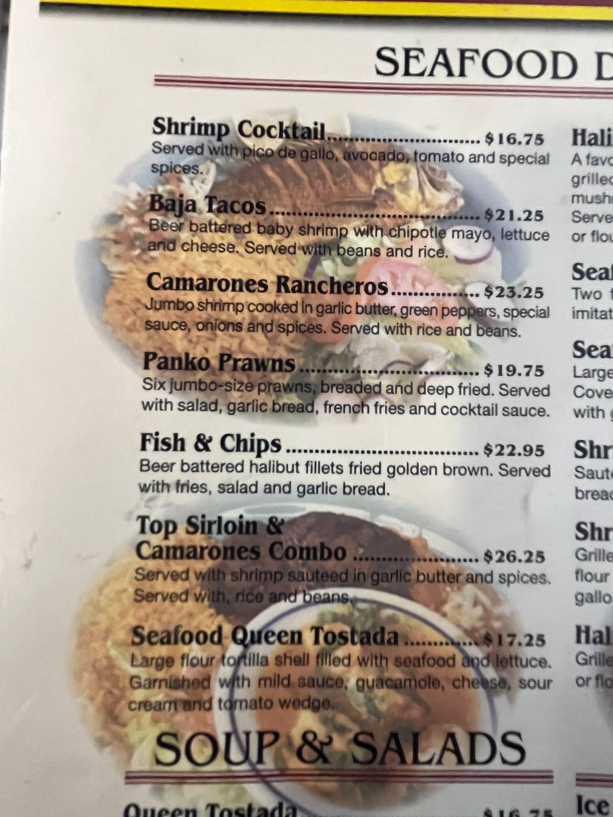 Menu at Hacienda Mexican Restaurant, Wasilla, E PalmerWasilla Hwy