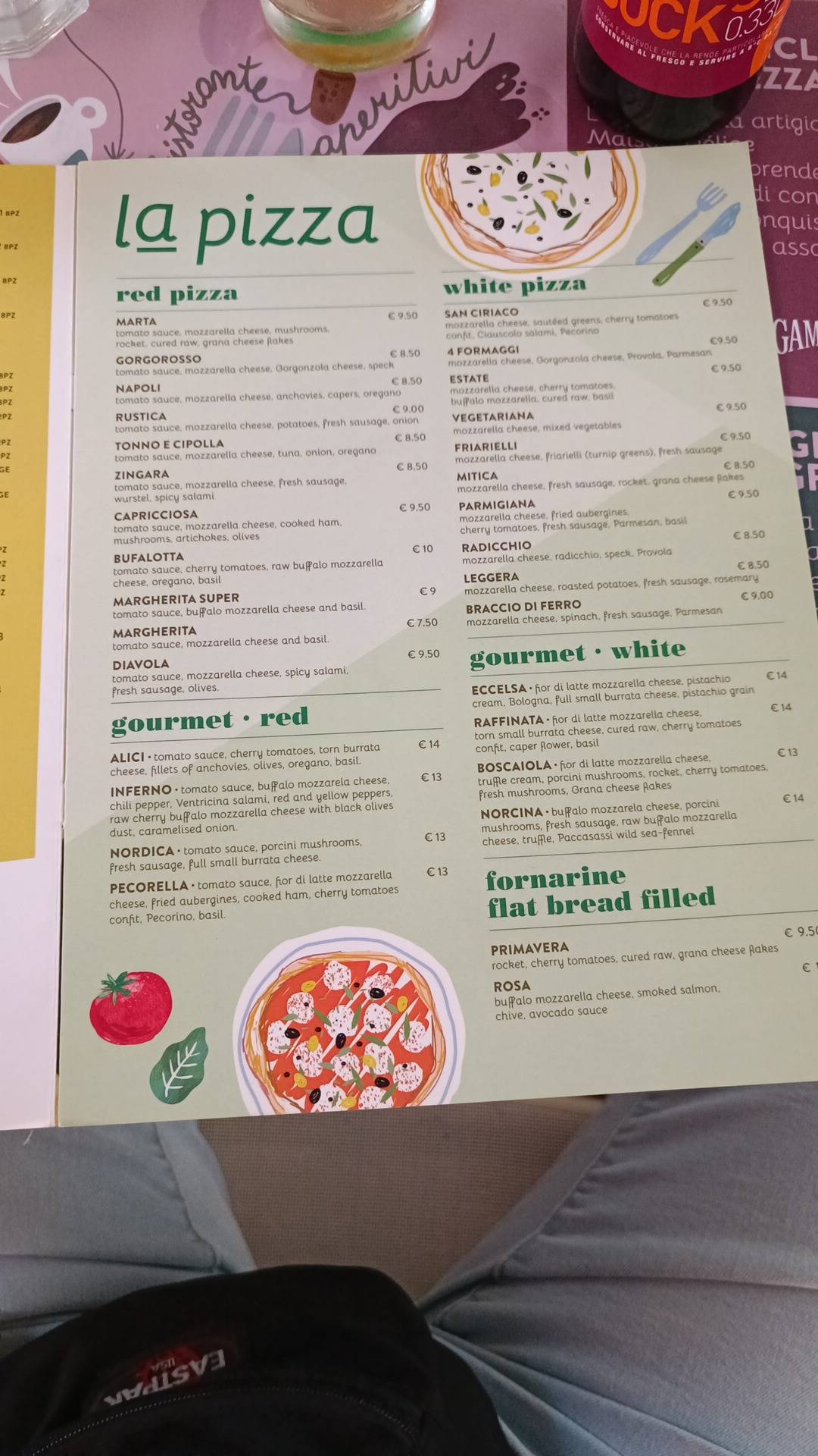 Menu di Rosa Cremeria Food 