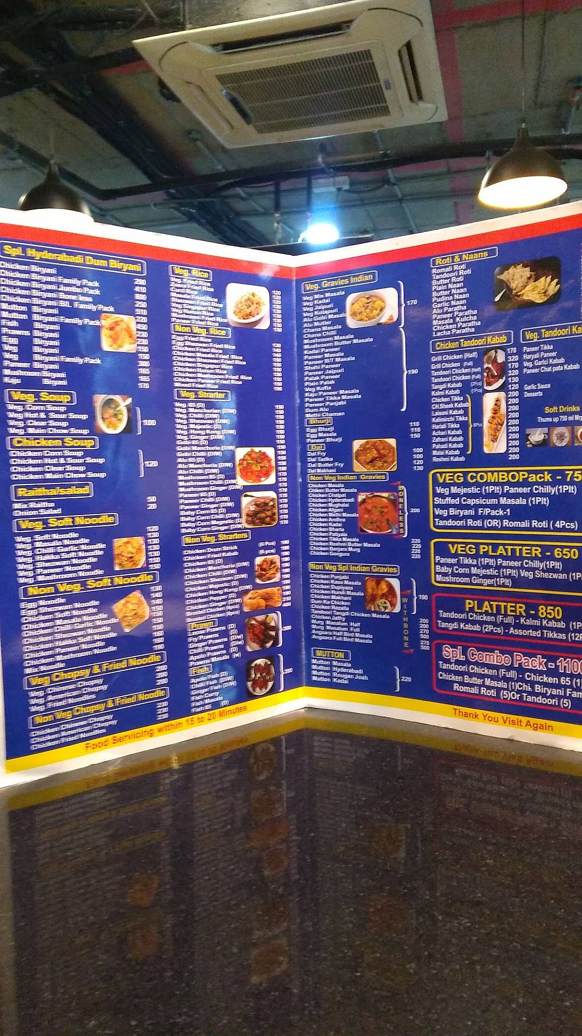 Angaara Counts 3 menu