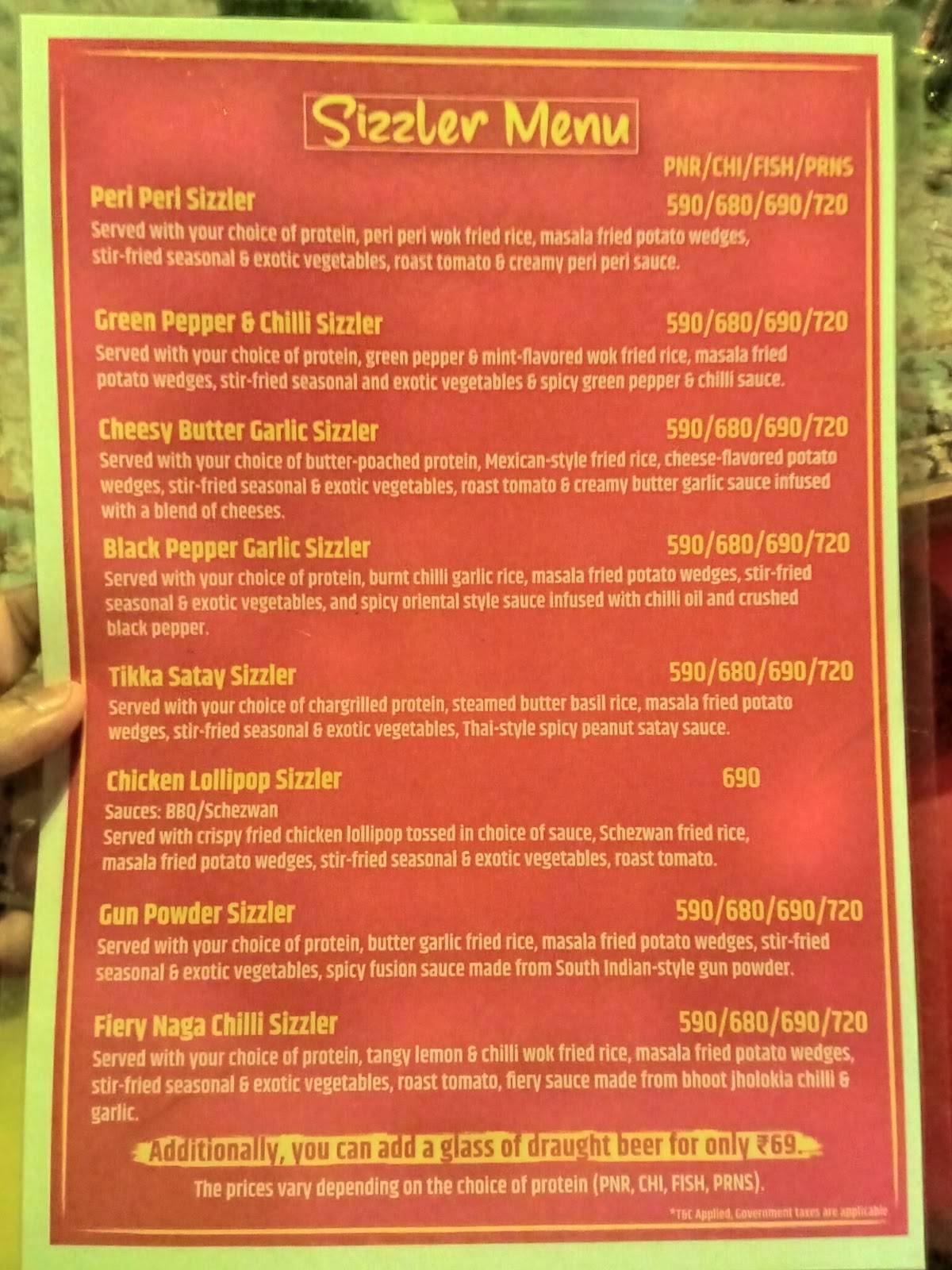 Angrezi Dhaba menu