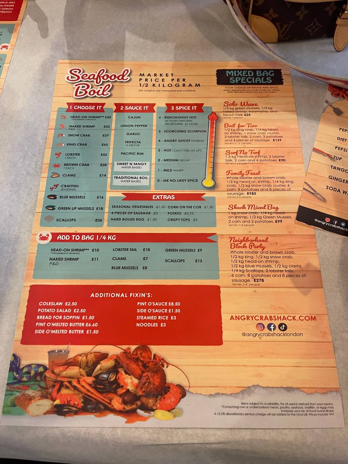 Angry Crab Shack Menu With Prices Near Me