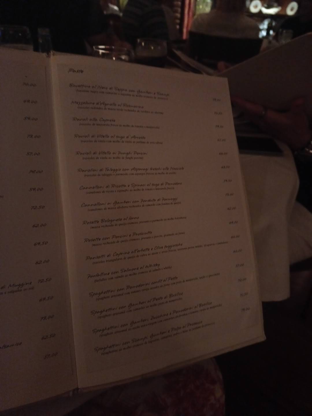 Anna Ristorante cardápio