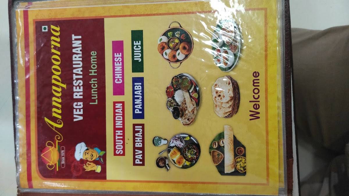 Annapoorna hotel menu