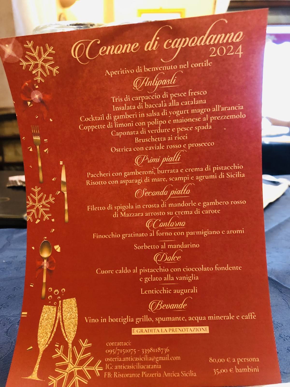 Menu di Antica Sicilia 