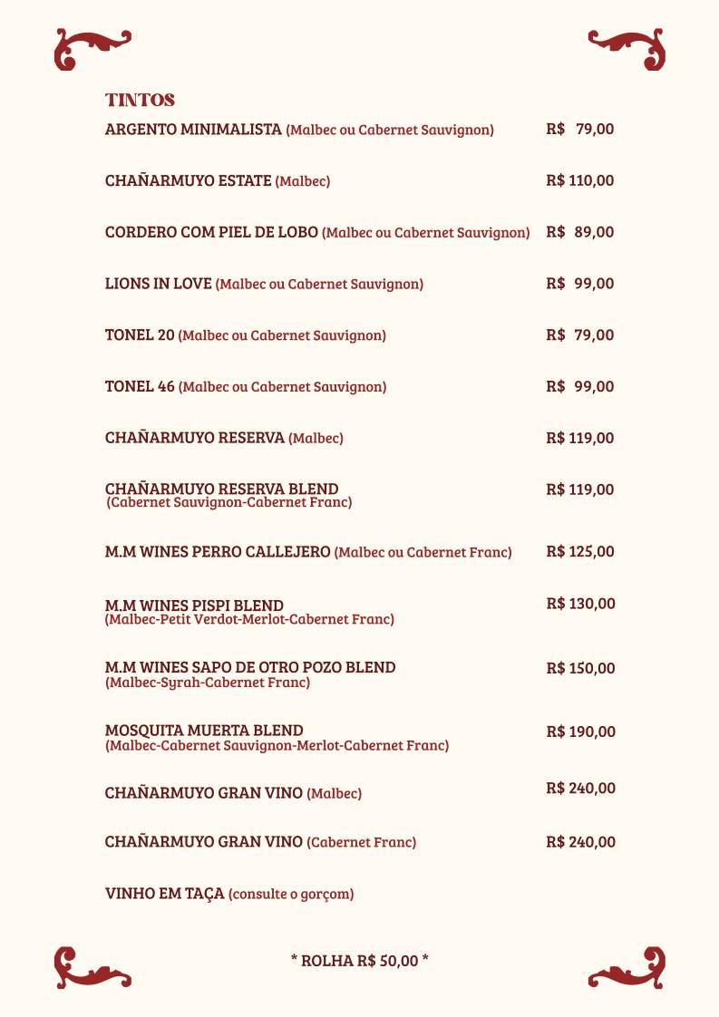 La Tapera Pizzas e Massas cardápio