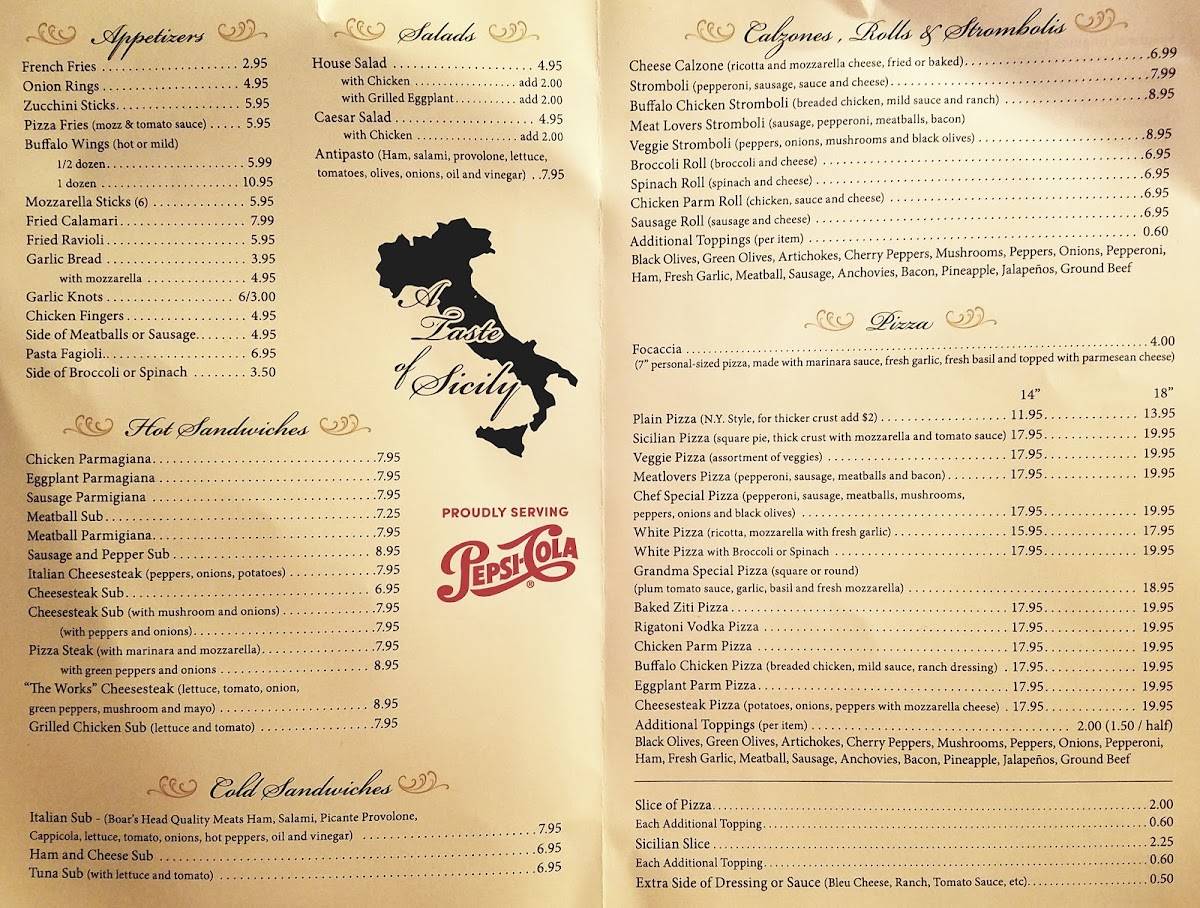 Menu at Armando’s Pizza Zebulon pizzeria, Zebulon