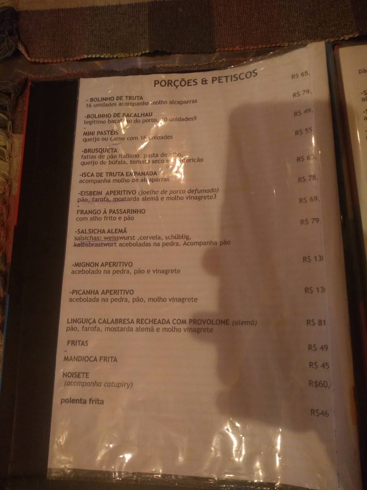 Armazém Monte Verde Restaurante cardápio