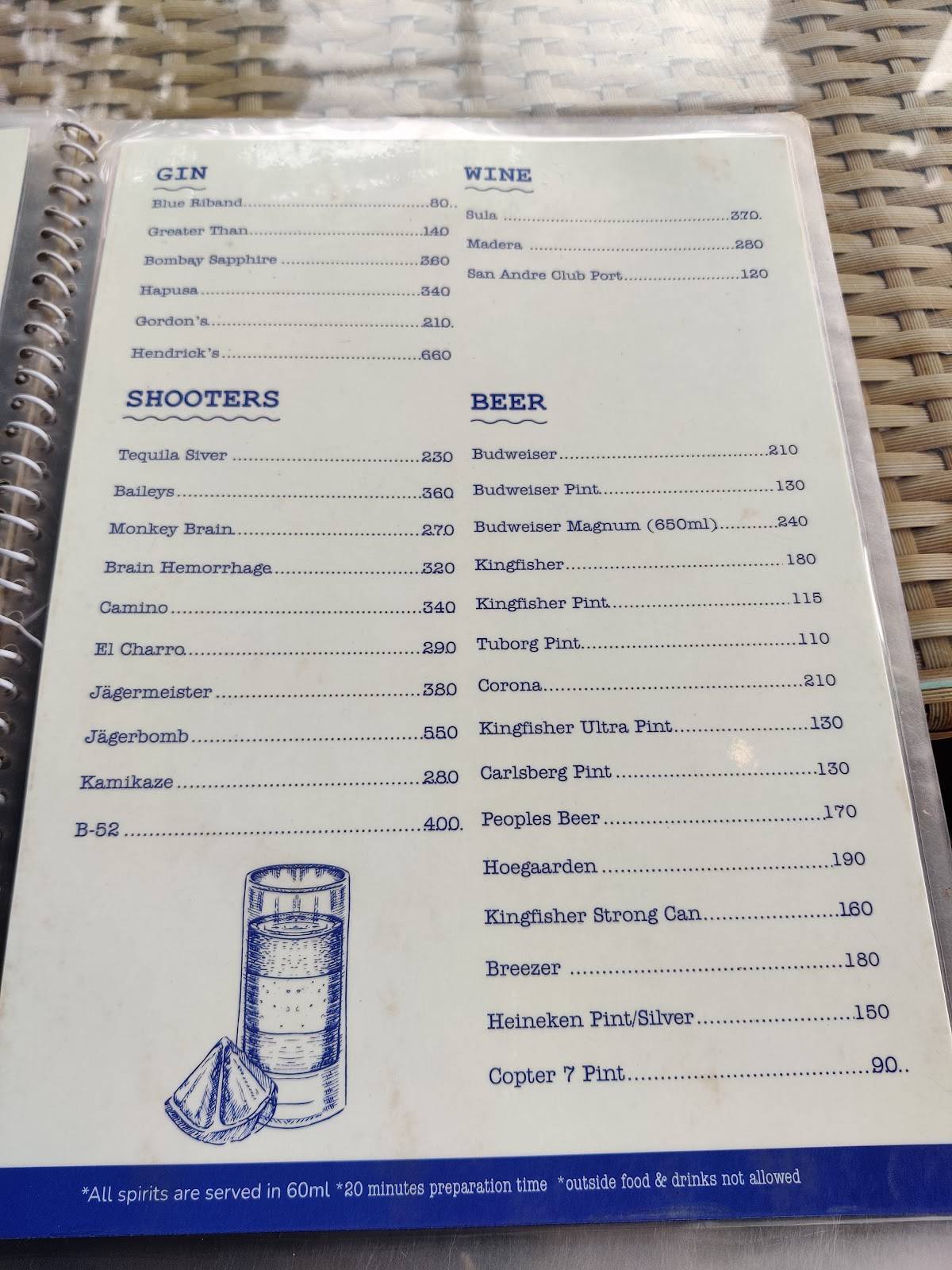 Starlight Restaurant & Bar menu