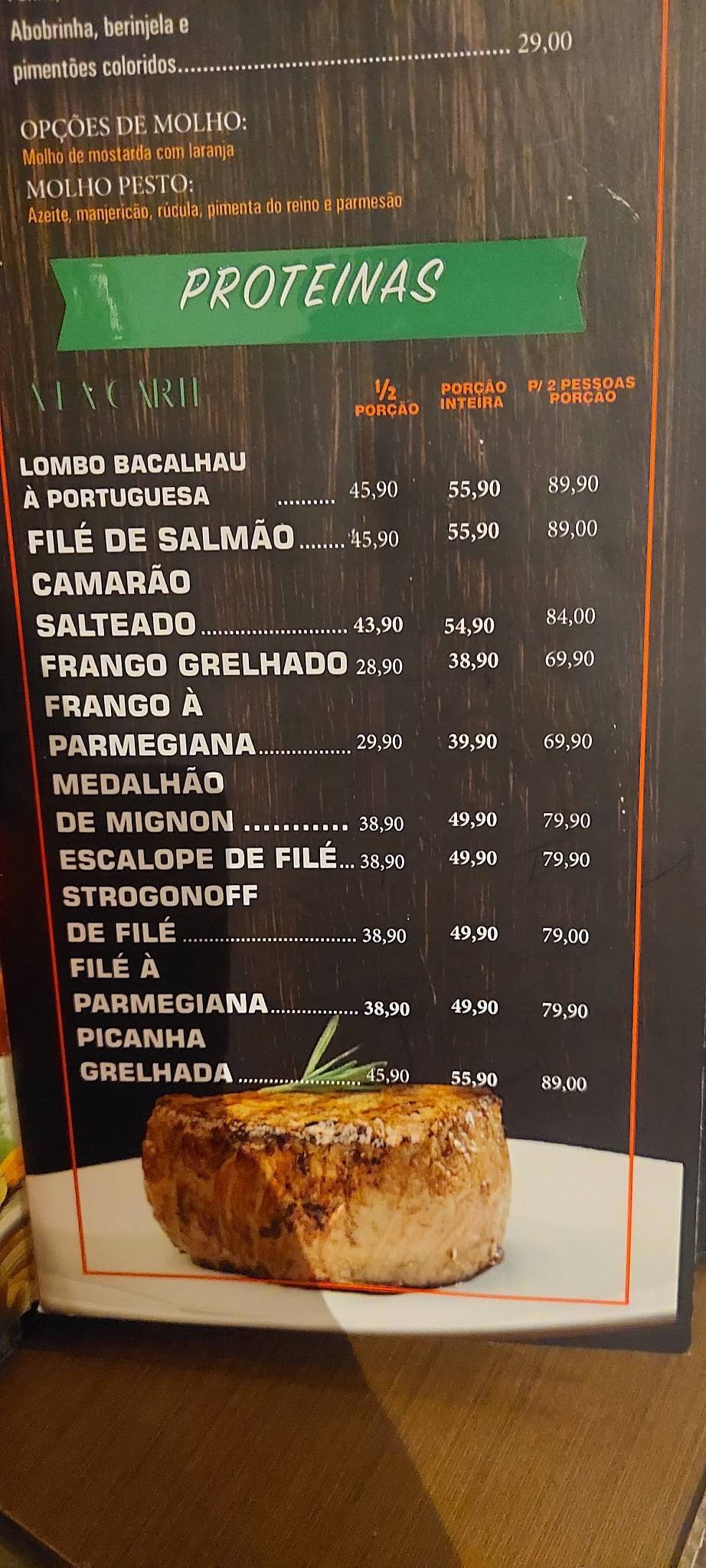 Arte da Pizza cardápio