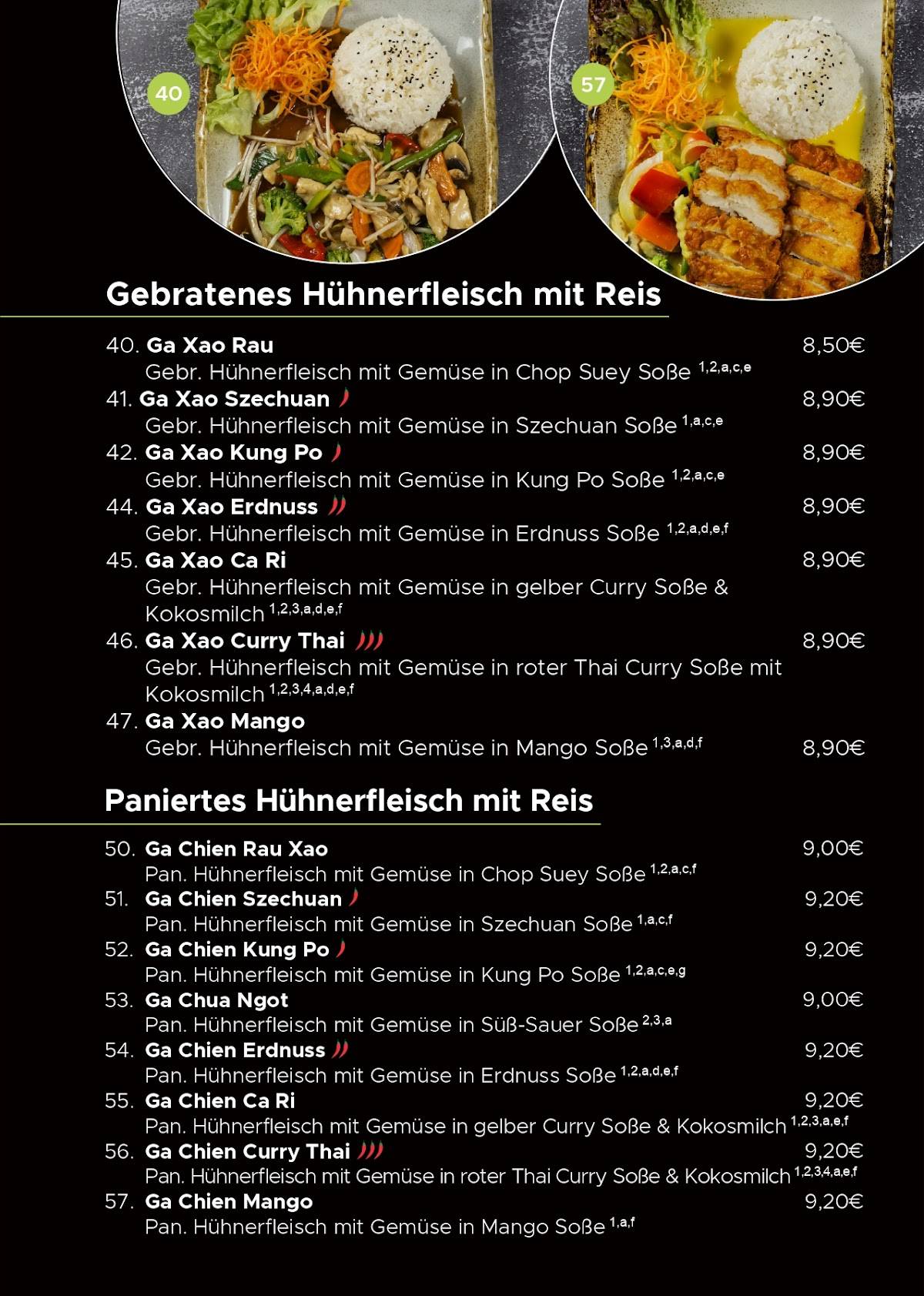 Menu de Asia Wok