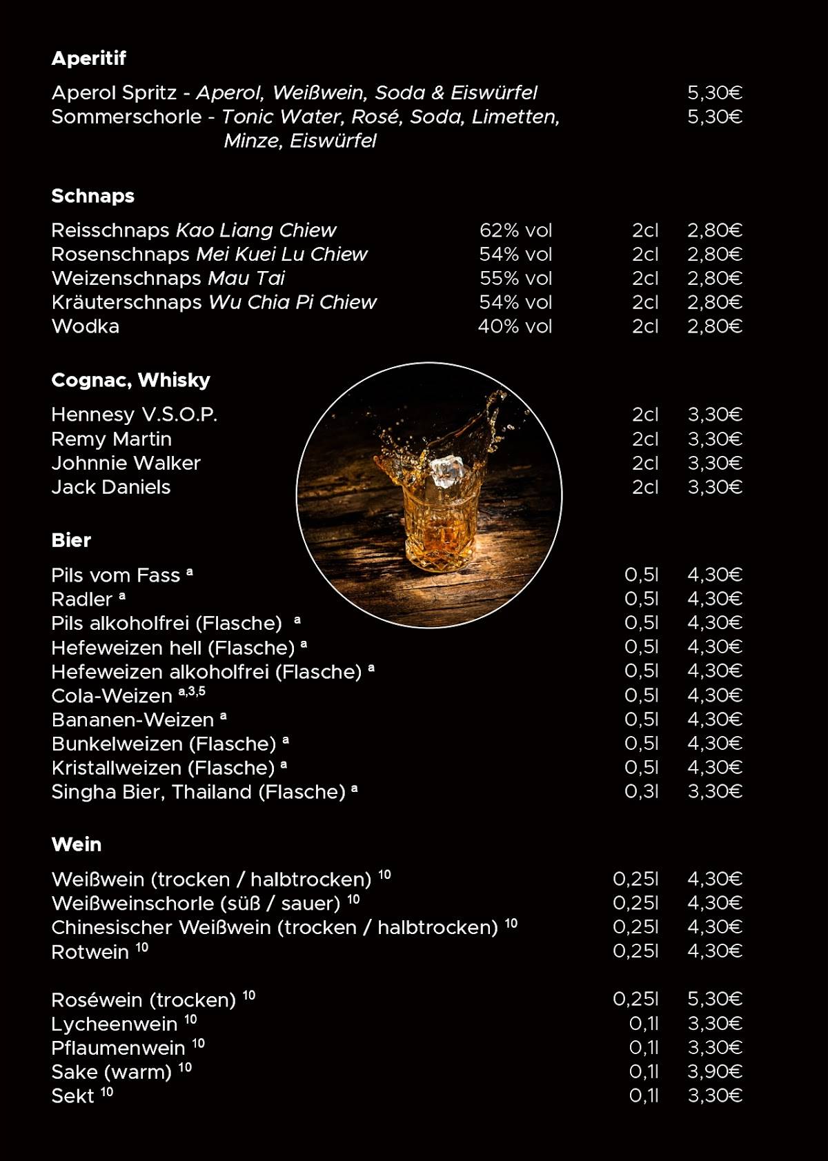 Menu de Asia Wok