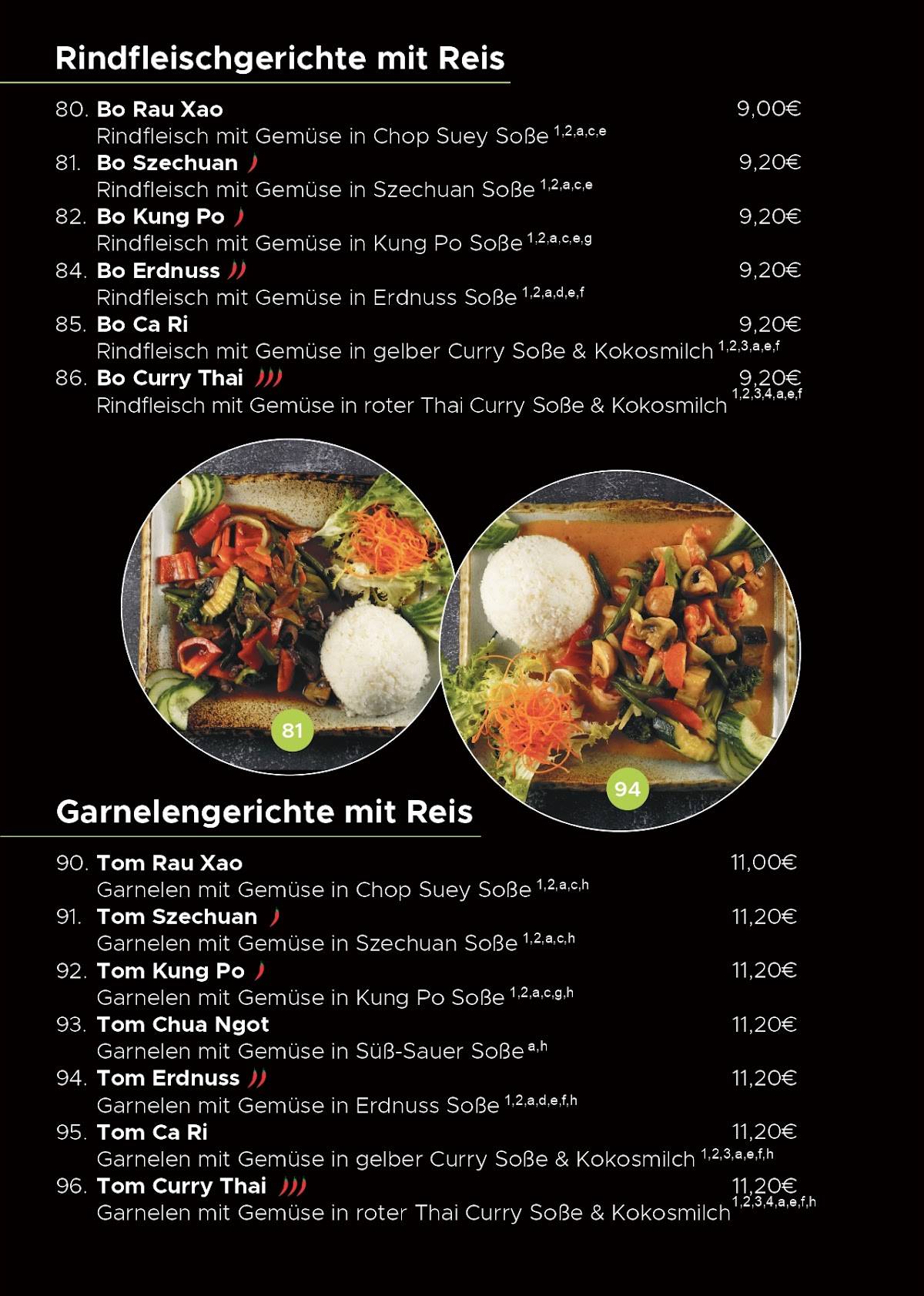 Menu de Asia Wok