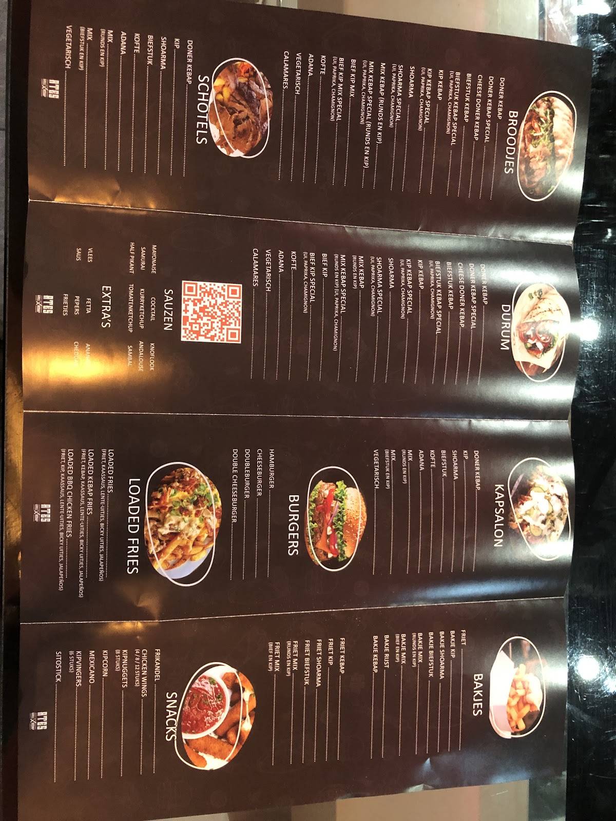 Menu de Ates Kebab