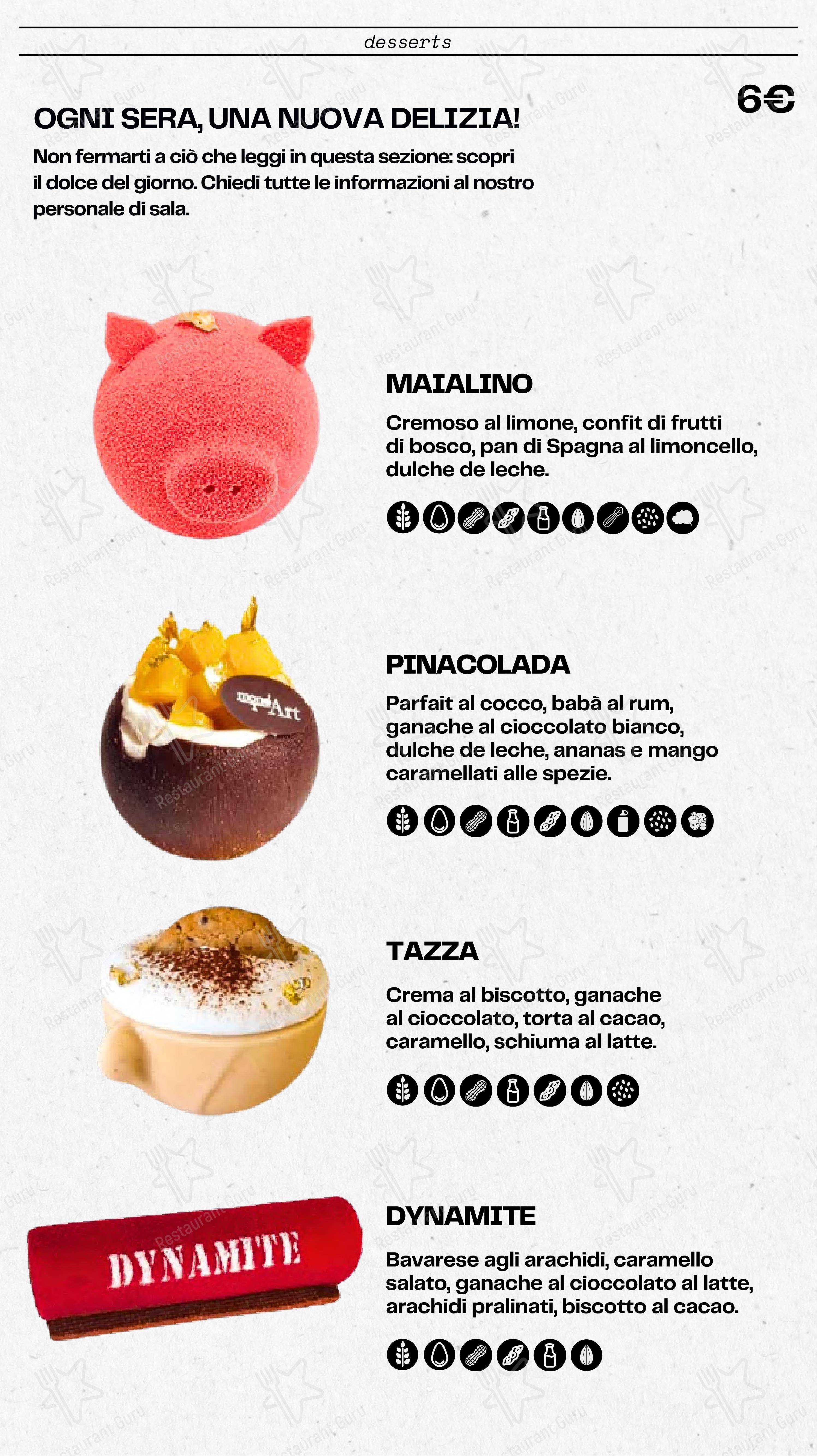 Menu per Audioteca pub & bar