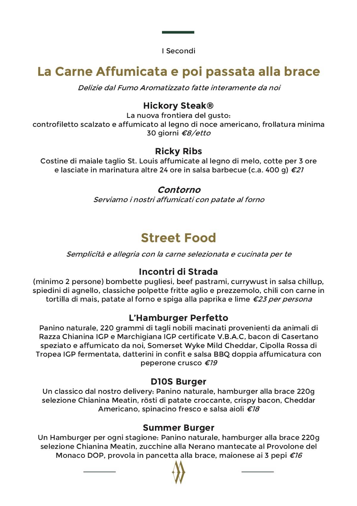 Menu di Meatin - Ristorante contemporaneo di terra 