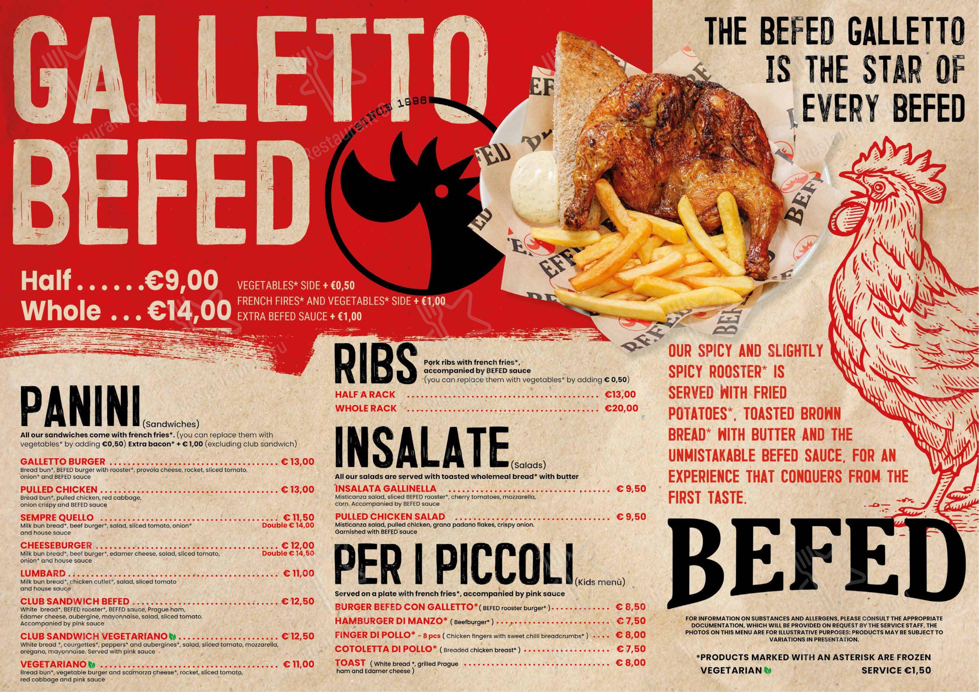 BEFED Rimini in Rimini - Menu