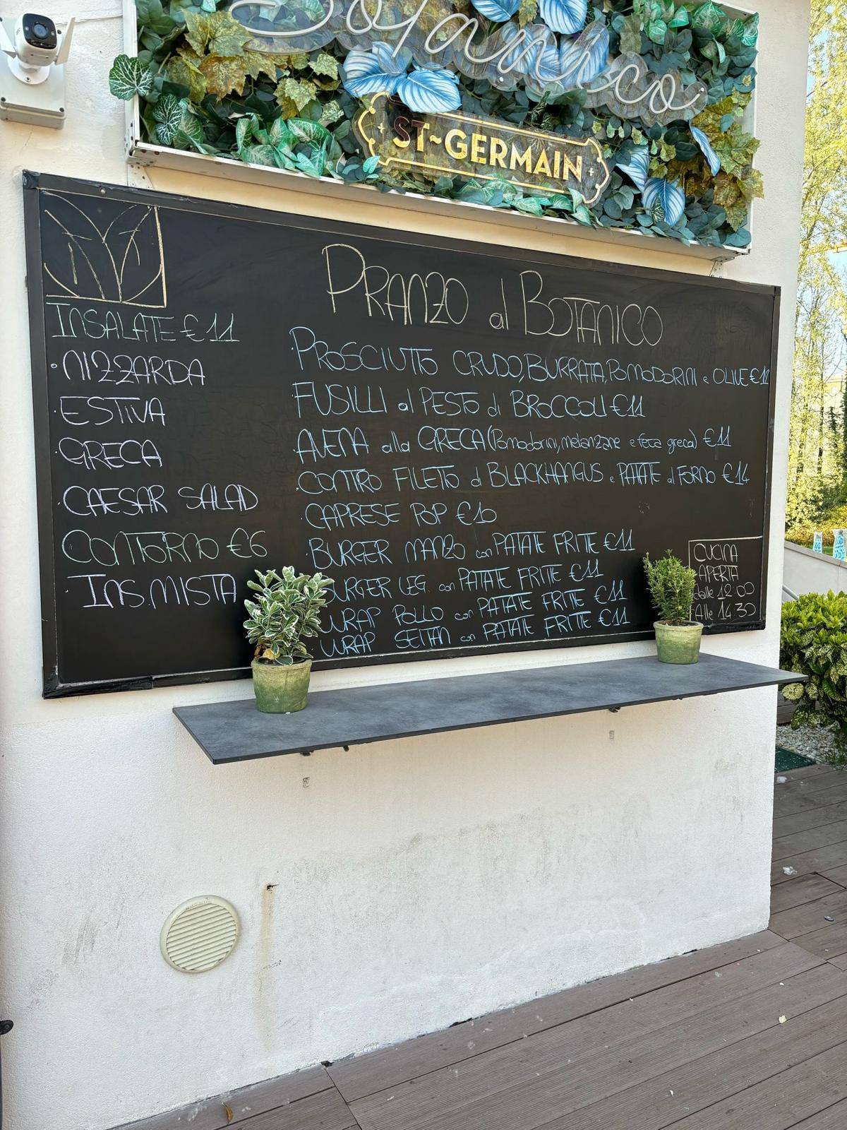 Menu di BOTANICO Bistrot al Parco 