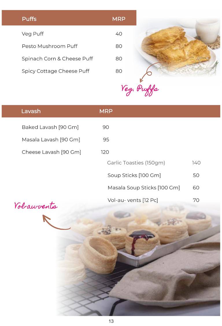 Baked by Nini's - Kudasan menu