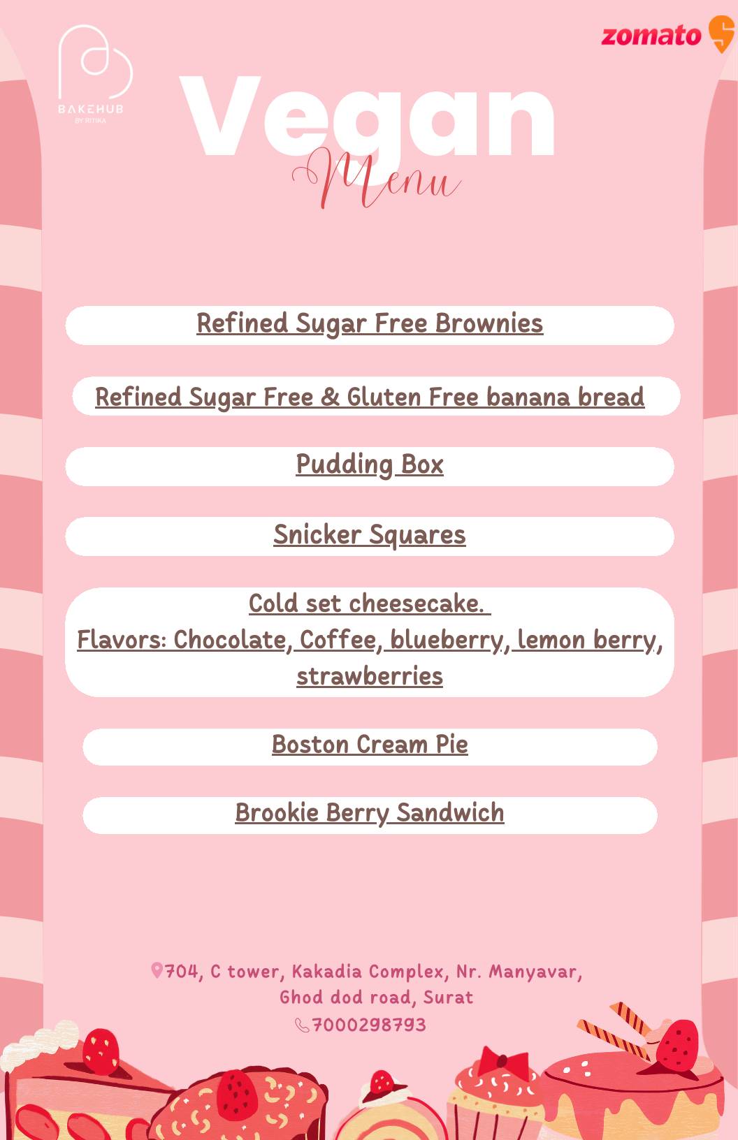 Bakehub By Ritika menu