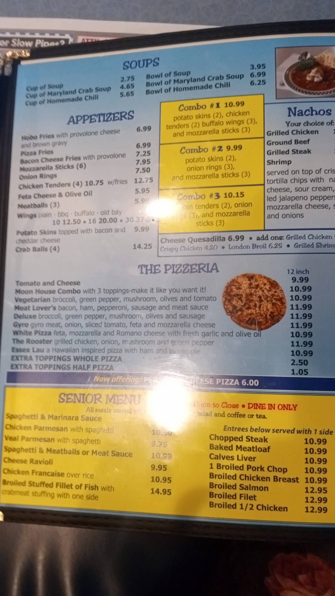 Menu at Essex Diner restaurant, Essex, 15 Eastern Blvd