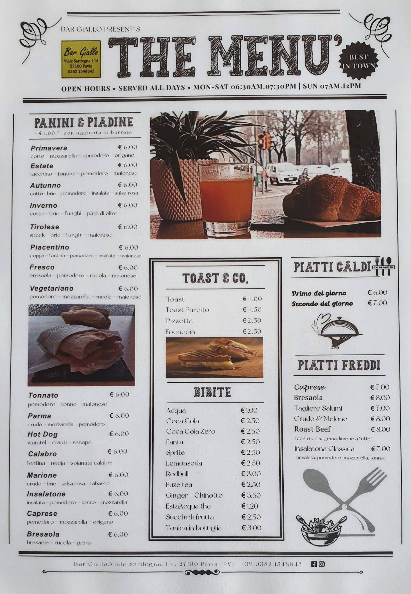 Menu di Bar Giallo 