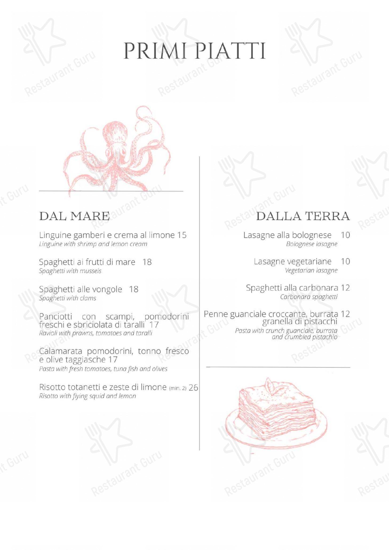 Menu per Ristorante Bar Lario pub & bar