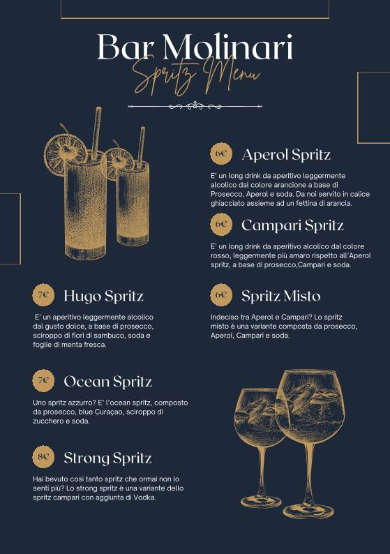 Menu de Bar Molinari